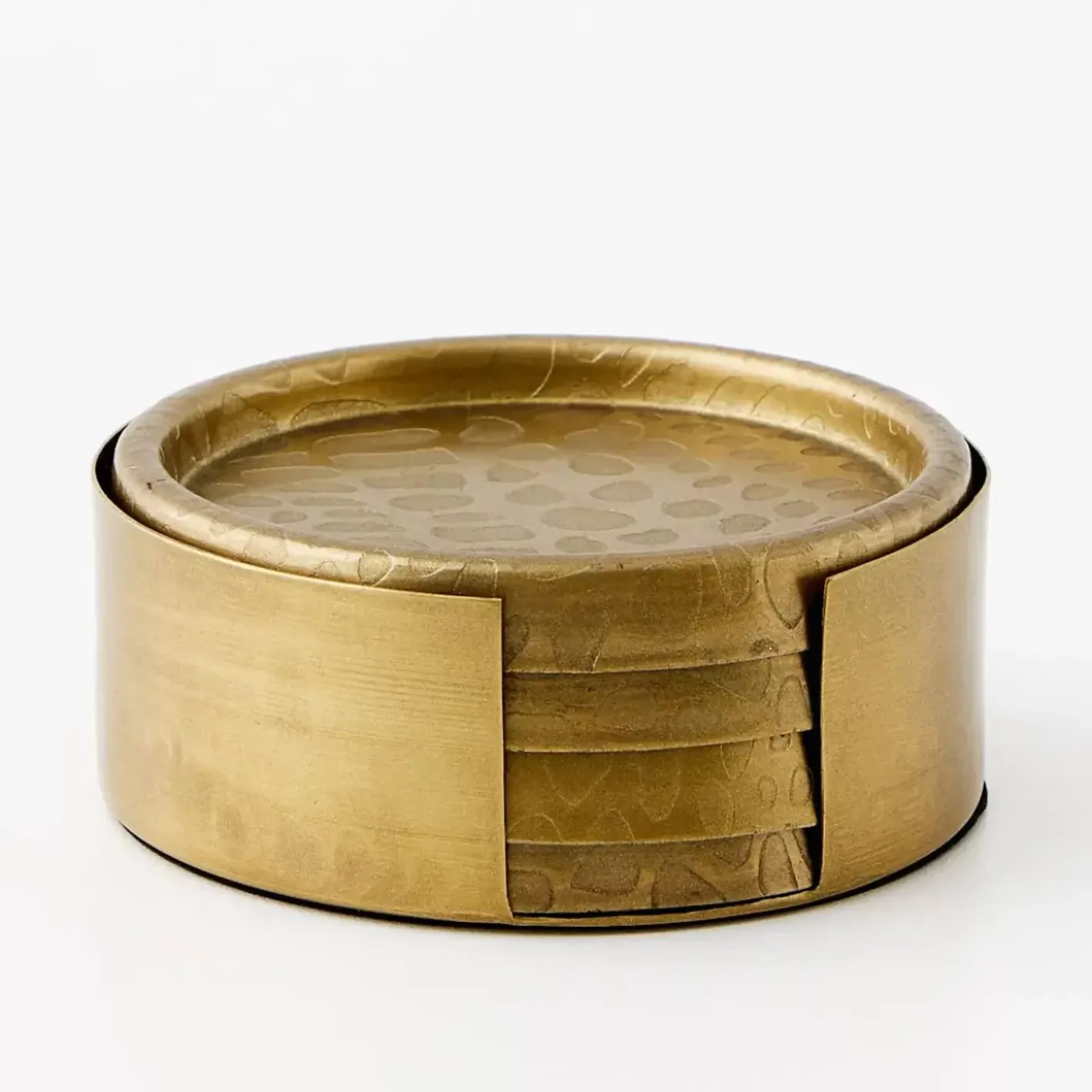 Best Metal Coasters 4 Pack Gold Tableware