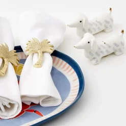 Outlet Miami Metal Napkin Rings Gold Tableware