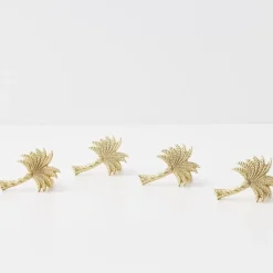 Outlet Miami Metal Napkin Rings Gold Tableware