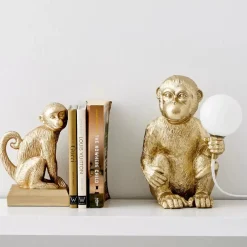 Hot Monkey Resin Bookend Duo Gold Decorative Objects & Trays