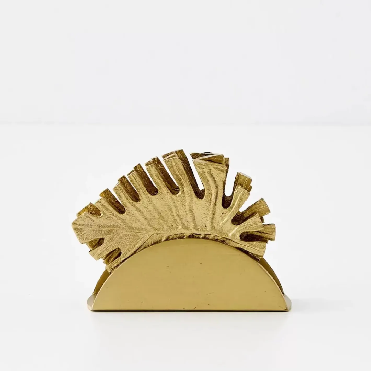 Monstera Metal Coaster Set Gold Tableware
