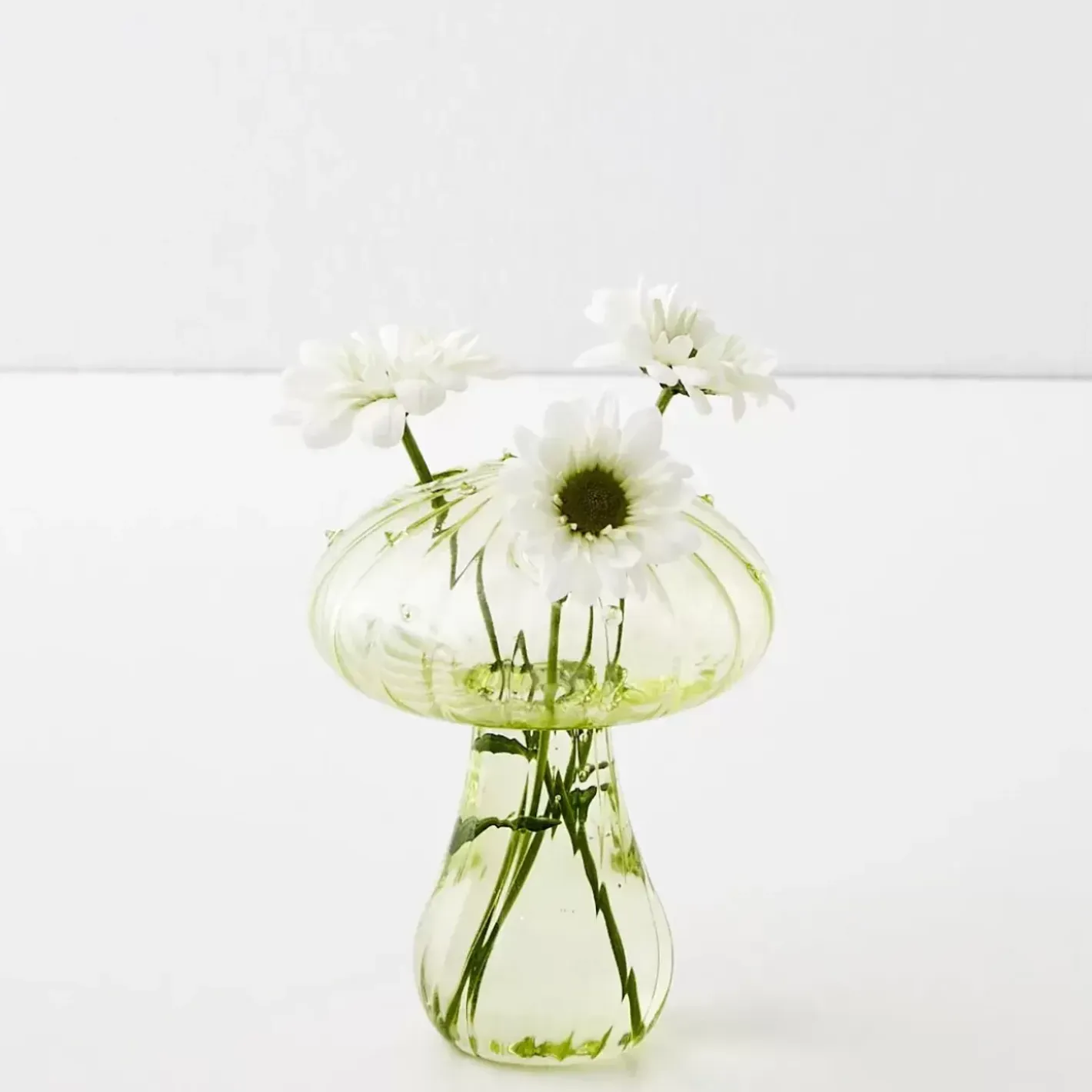 Online Mushroom Coloured Glass Vase Green Vases