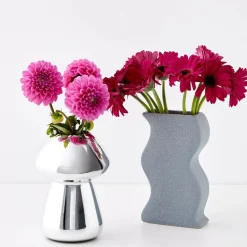 New Mushroom Glass Vase Silver Vases
