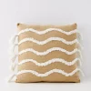 New Newport Cotton Cushion With Insert Natural/White Cushions & Throws