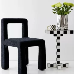 Online Nordic Accent Chair Boucle Black Furniture