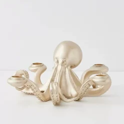 Online Otto Octopus Resin Candle Holder Gold Candle Holders