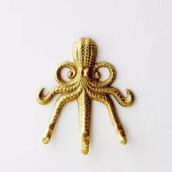 Hot Otto Octopus Resin Wall Hook Gold Decorative Objects & Trays