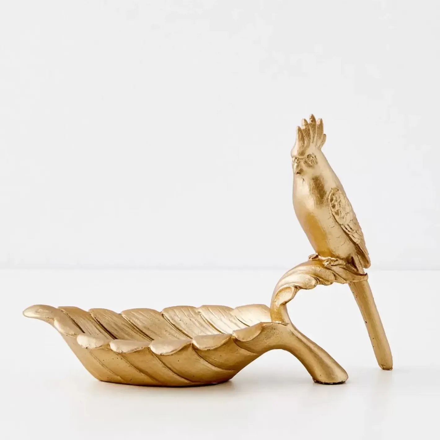Sale Penny The Parrot Resin Decorative Tray Gold Decorative Objects & Trays