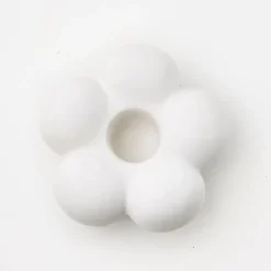 Sale Petal Ceramic Taper Candle Holder White Candle Holders