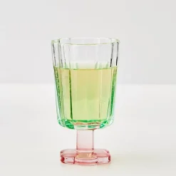 Sale Posie Ribbed Wine Glass Green Wine Glasses