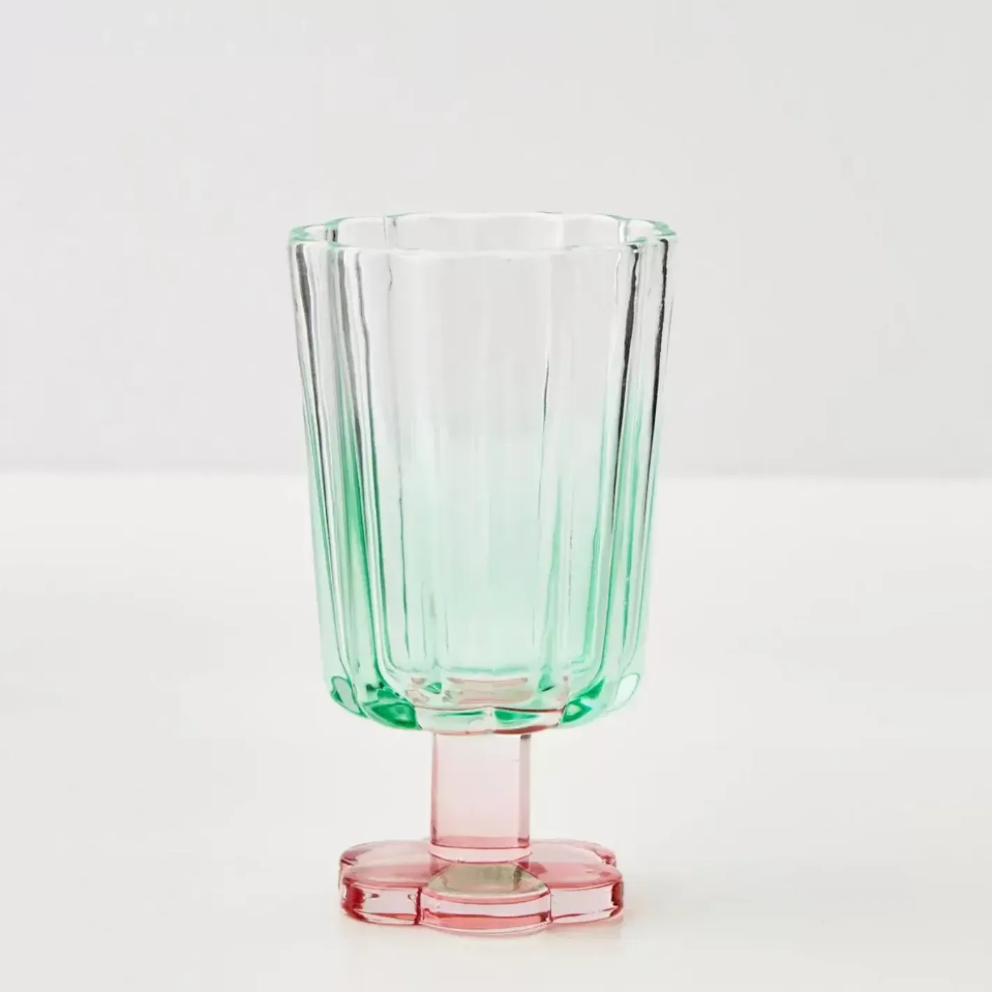 Sale Posie Ribbed Wine Glass Green Wine Glasses