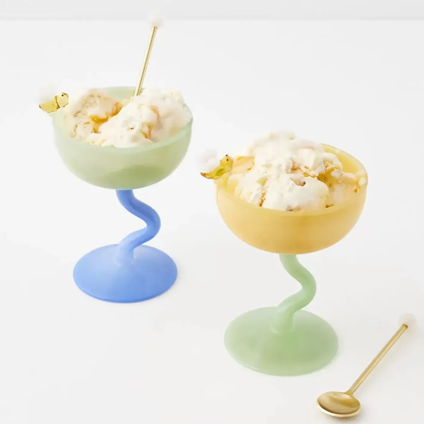 New Quartz Brass Dessert Tea Spoon Set Tableware