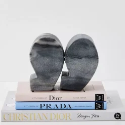 New Quote Marble Bookends Grey Decorative Objects & Trays
