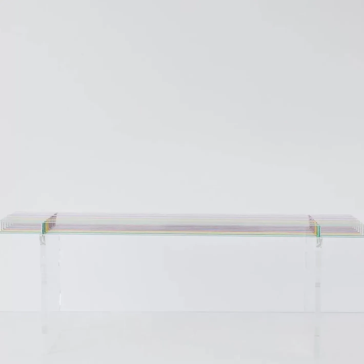 Outlet Rainbow Acrylic Side Bench Seat Furniture