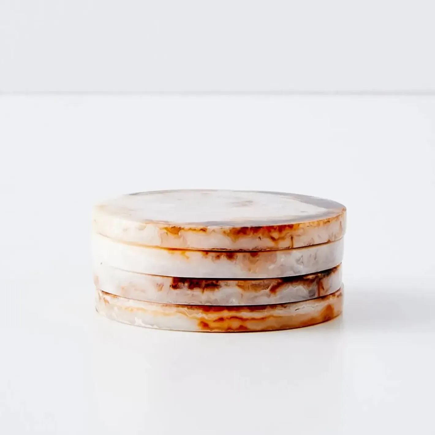 Discount Resin Coasters 4 Pack Tortoiseshell Tableware