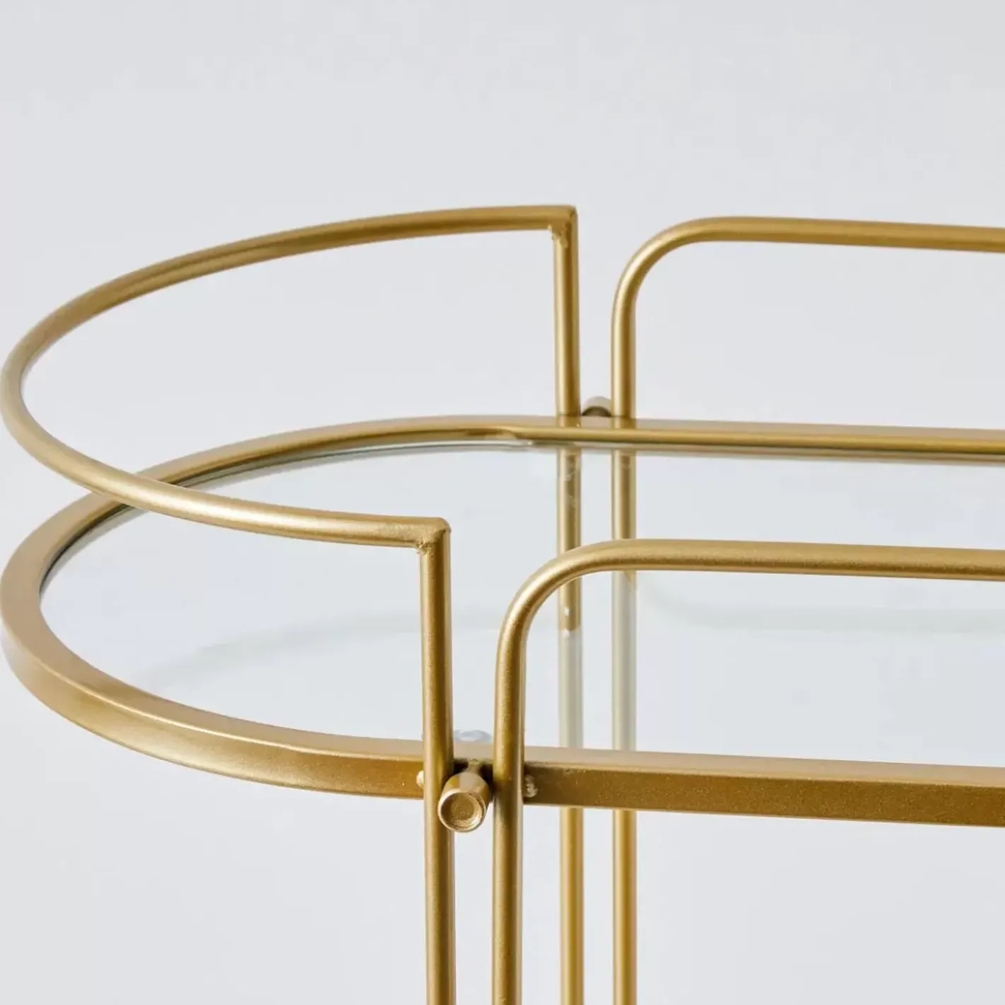 Online Retro Two-Tier Metal Bar Cart Gold Bar Tools & Accessories