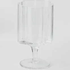 Outlet Ribbed Flower Wine Glass Wine Glasses