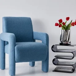 Best S Bend Acrylic Side Table Grey Furniture