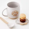 Sale Seashell Ceramic Mug & Spoon Set Mugs & Teacups