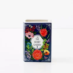 Clearance Secret Garden Ceramic Book Vase Navy Vases