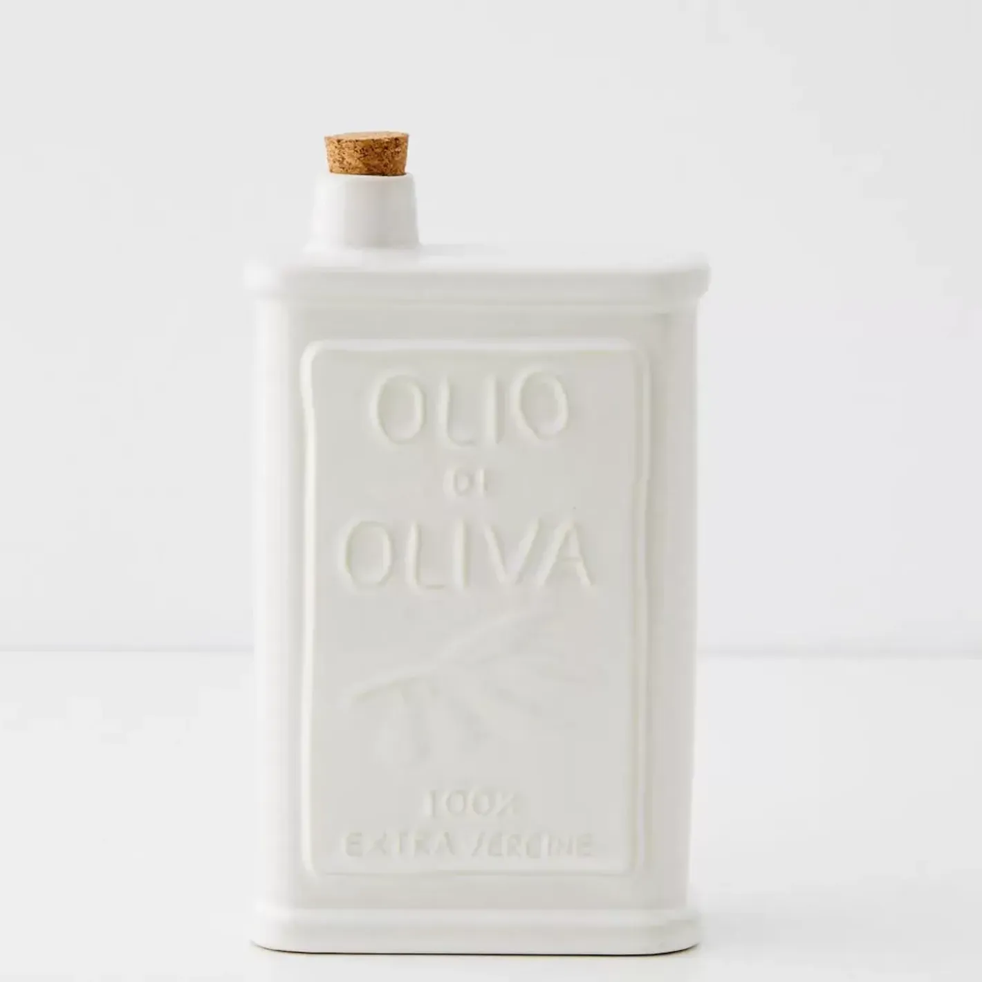 Hot Sicilian Ceramic Olive Oil Bottle Ivory Kitchen Accessories