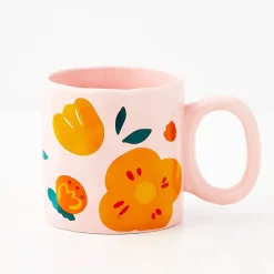 Springtime Ceramic Mug Pink Mugs & Teacups