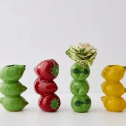 Clearance Stacked Lemon Ceramic Vase Vases
