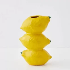 Clearance Stacked Lemon Ceramic Vase Vases