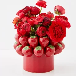 Outlet Strawberry Bouquet Ceramic Vase Vases