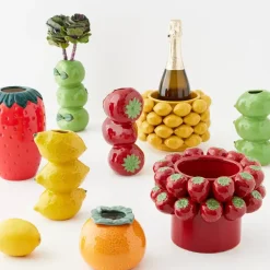 Outlet Strawberry Bouquet Ceramic Vase Vases