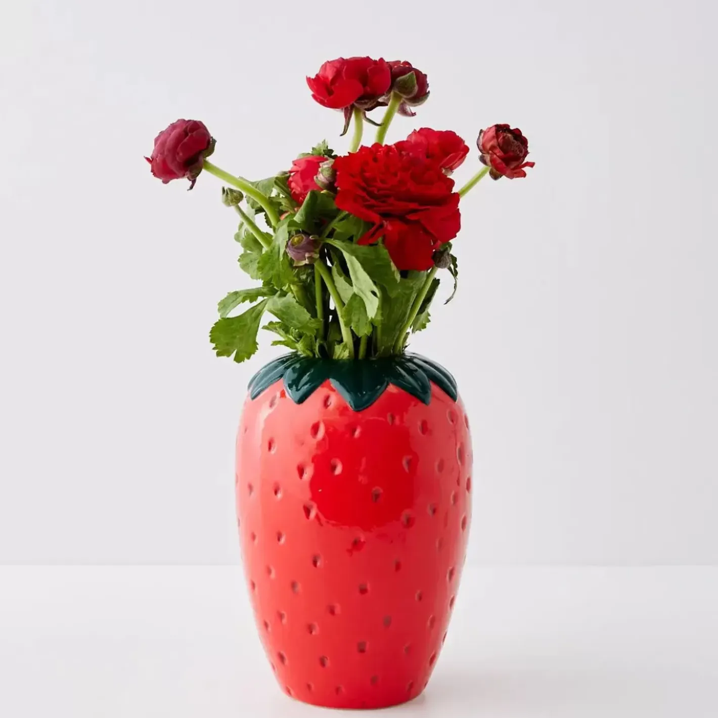 Discount Strawberry Glazed Ceramic Vase Vases