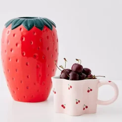 Discount Strawberry Glazed Ceramic Vase Vases