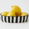 Outlet Stripe Shallow Ceramic Serving Bowl Serveware