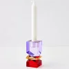 Outlet Technicolour Crystal Taper Candle Holder Purple Red Candle Holders