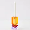 Outlet Technicolour Crystal Taper Candle Holder Amber Purple Candle Holders