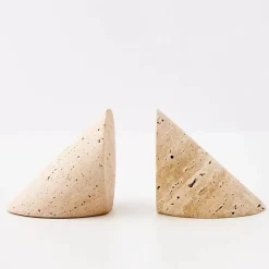Sale Travertine Stone Bookends Decorative Objects & Trays