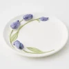 Online Tulip Ceramic Decorative Plate Purple Serveware