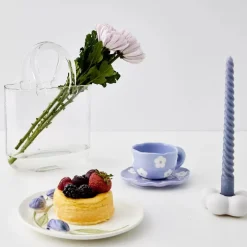 Online Tulip Ceramic Decorative Plate Purple Serveware