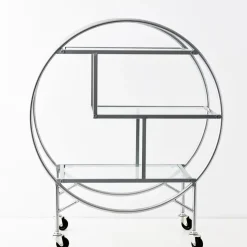 Vintage Style Bar Cart Silver Bar Tools & Accessories