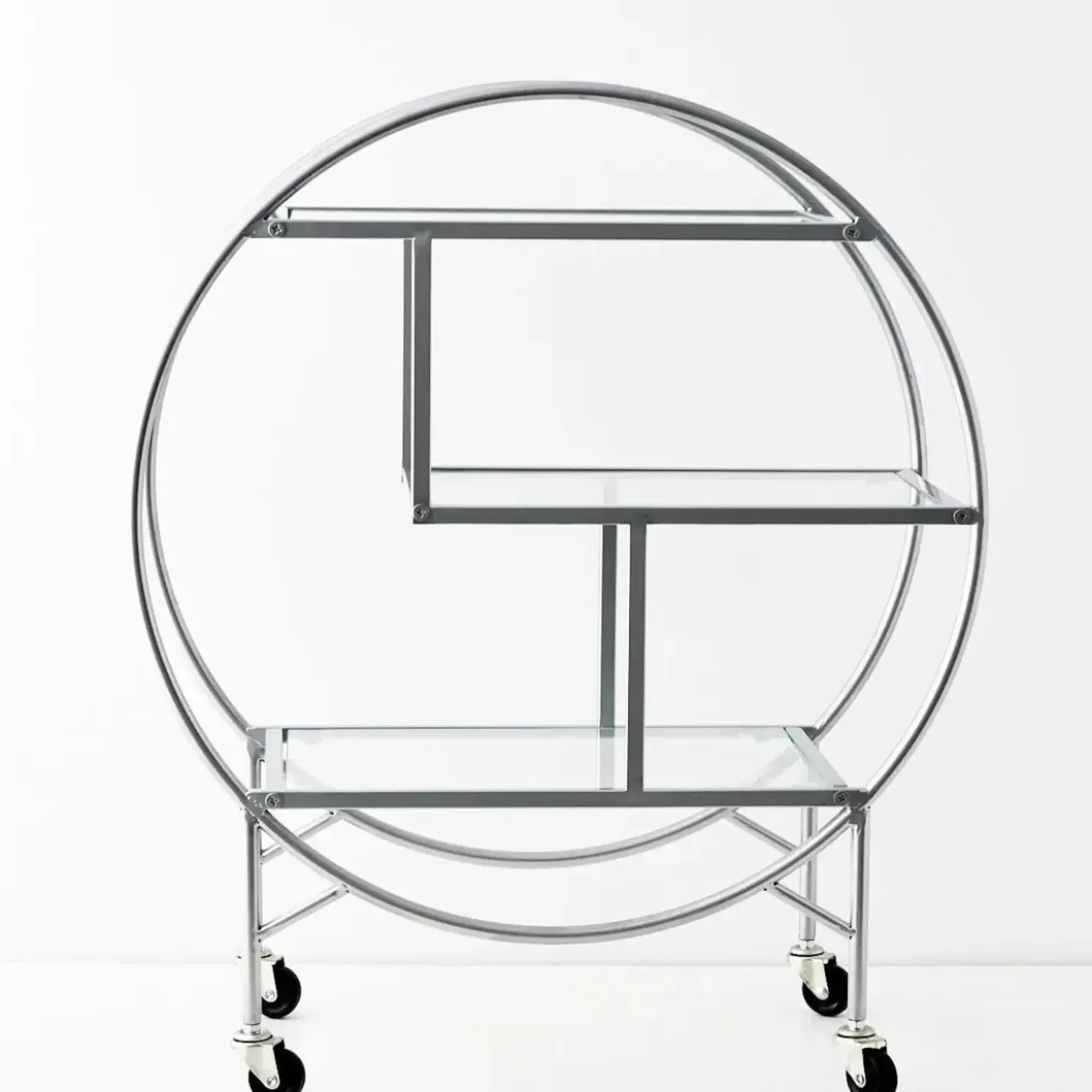 Vintage Style Bar Cart Silver Bar Tools & Accessories