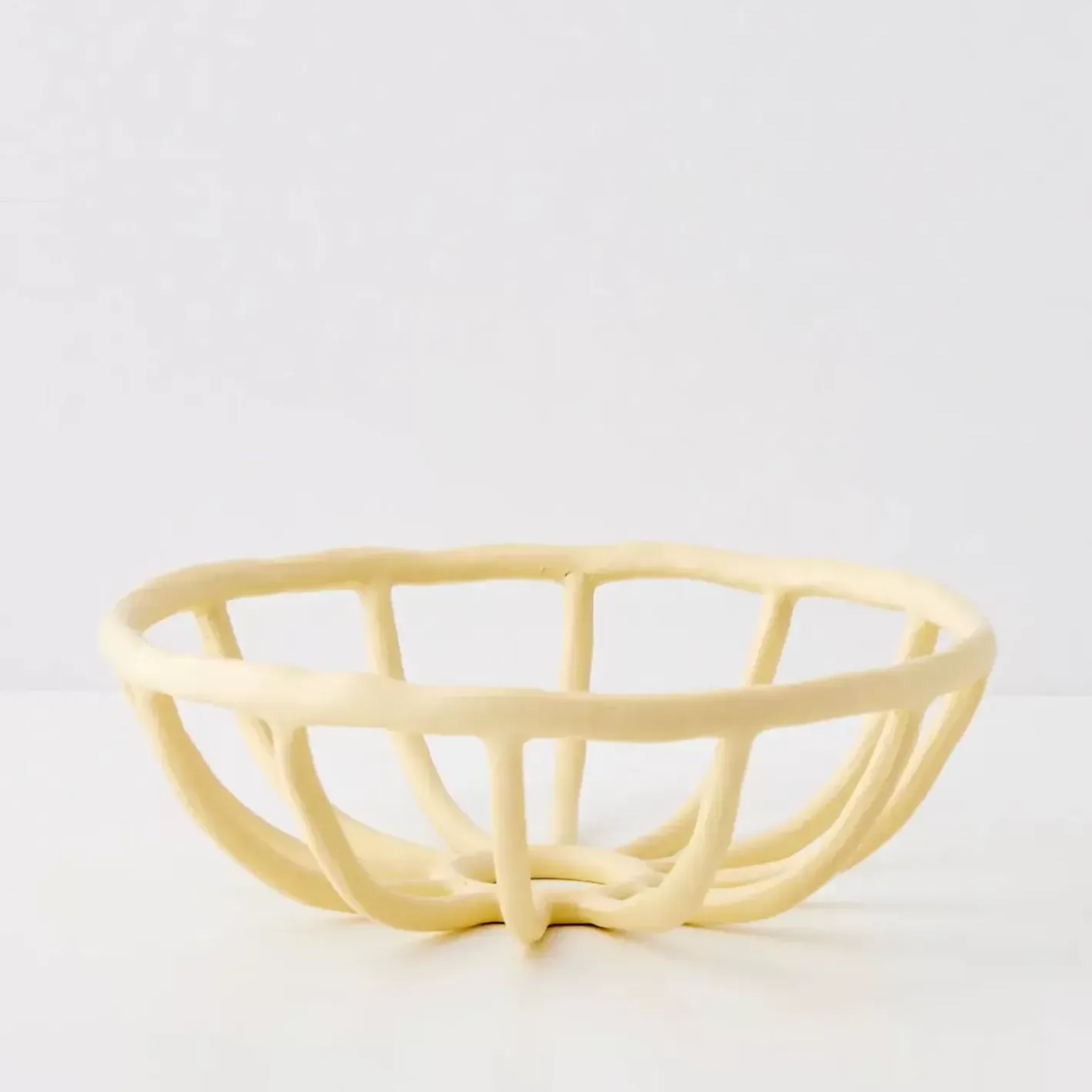 Weave Resin Fruit Bowl Beige Kitchen Accessories